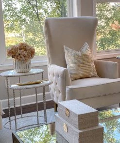 Inspire Me! Home Decor Beige Velvet And Silk Hydrangea Stem