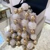 Inspire Me! Home Decor White And Gold Decorative Holiday Garland