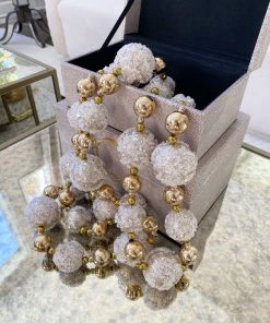 Inspire Me! Home Decor White And Gold Decorative Holiday Garland