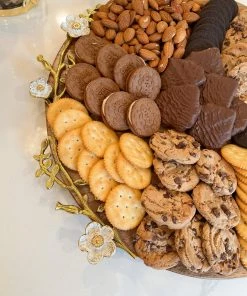 Inspire Me! Home Decor Extra Large Wood Charcuterie Board Cherry Flower Design 16" Without Handle KITCHEN