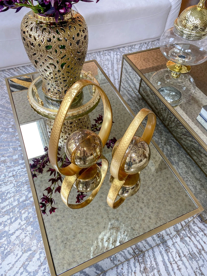 Inspire Me! Home Decor Gold Teardrop Candle Holders (2 Sizes)