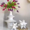 Inspire Me! Home Decor White 12 Point Star Sculptures (2 Sizes)