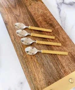 Inspire Me! Home Decor Gold Herringbone Tea Spoon