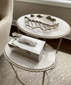 Inspire Me! Home Decor Silver Openwork Leaf Decor/Trivet