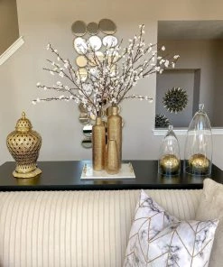 Inspire Me! Home Decor Polished Gold Hammered Vase