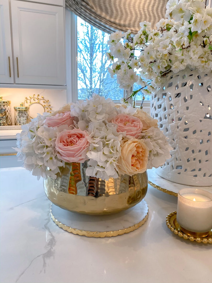 Inspire Me! Home Decor Real Touch Austin Rose (4 Colors) Floral Stems