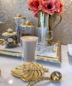 Inspire Me! Home Decor Double Wall Glass Pedestal Mug (Set Of 2)