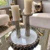 Inspire Me! Home Decor Silver Branch Pedestal Candle Holder (2 Sizes)