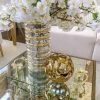 Inspire Me! Home Decor Gold Ribbed Glass Vase (2 Sizes)