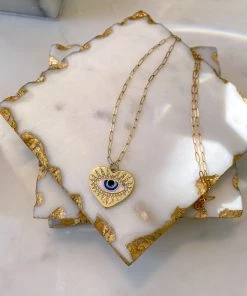 Inspire Me! Home Decor Evil Eye Necklace