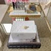 Inspire Me! Home Decor Marble Box With Metal Bee Inlay