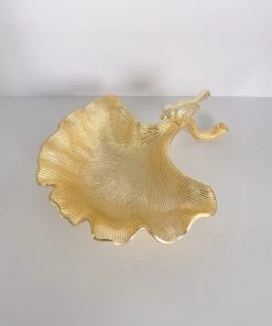 Inspire Me! Home Decor Large Gold Leaf Bowl W/ Bird