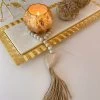 Inspire Me! Home Decor Wooden Beaded Tassel With Heart Pendant