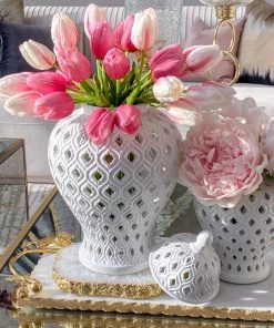 Inspire Me! Home Decor Small White Ginger Jar