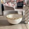Inspire Me! Home Decor White Bowl With Chain Rim