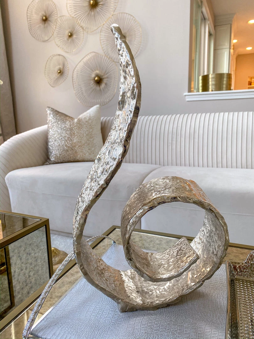 Inspire Me! Home Decor Large Metal Swirl Sculpture (2 Colors)