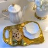 Inspire Me! Home Decor White & Gold Scallop Tea Pot