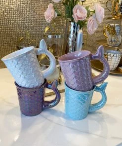 Inspire Me! Home Decor Set Of 4 Mermaid Mugs KITCHEN
