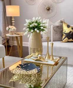 Inspire Me! Home Decor Geometric Candlesticks (2 Sizes And 2 Colors)