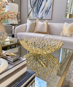 Inspire Me! Home Decor Gold Metal Branch Bowls (2 Sizes)