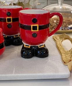 Inspire Me! Home Decor Serveware Santa Belt Footed Mug