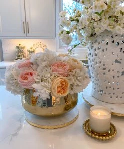 Inspire Me! Home Decor Real Touch Austin Rose (4 Colors) Floral Stems