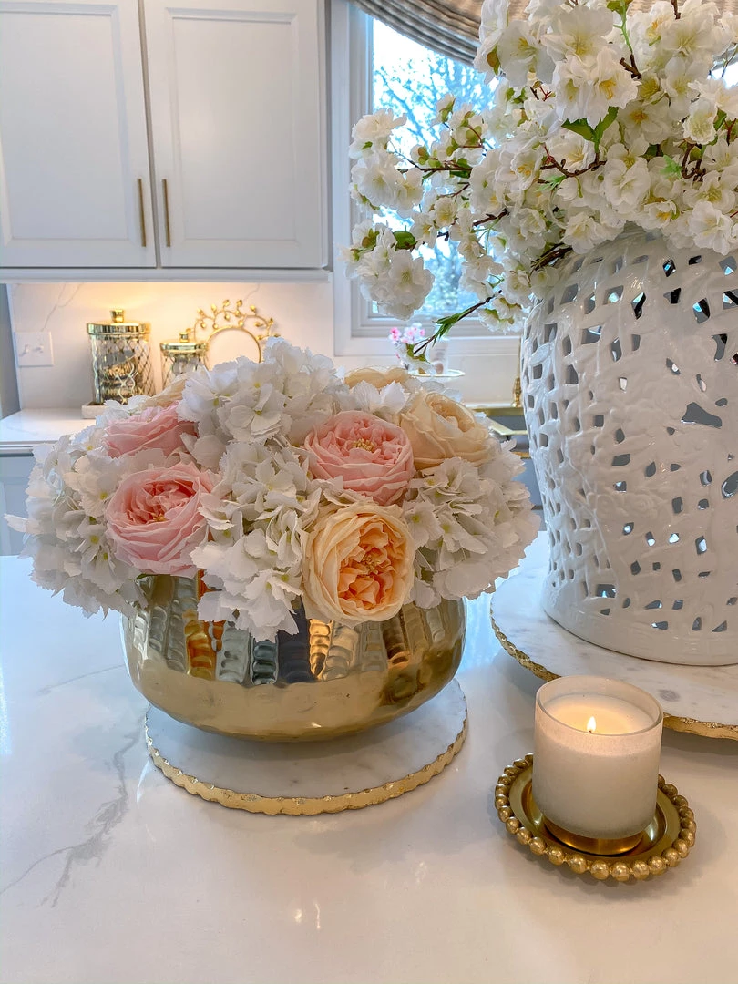 Inspire Me! Home Decor Real Touch Austin Rose (4 Colors) Floral Stems