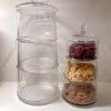 Inspire Me! Home Decor Three Section Clear Apothecary Jars With Lid (2 Sizes) KITCHEN