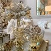 Inspire Me! Home Decor Gold Metal Branch And Glass Vase