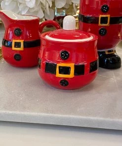 Inspire Me! Home Decor Santa Belt Sugar & Cream Set