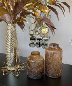 Inspire Me! Home Decor Amber Glass Textured Vase (2 Sizes)