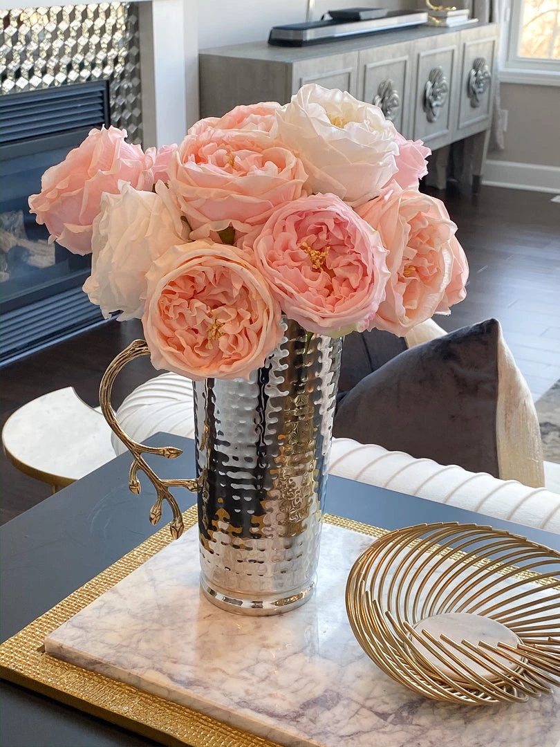 Inspire Me! Home Decor Real Touch Austin Rose (4 Colors) Floral Stems