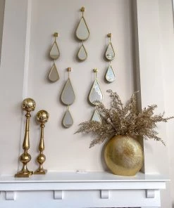 Inspire Me! Home Decor Large Round Starburst Design Metal Vase