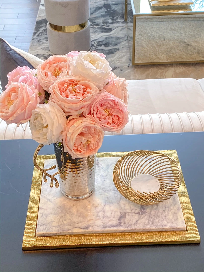 Inspire Me! Home Decor Real Touch Austin Rose (4 Colors) Floral Stems