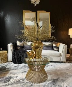 Inspire Me! Home Decor Gold Sleek Ginger Jar (2 Sizes)