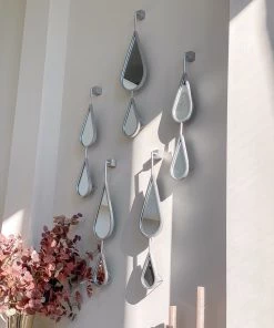 Inspire Me! Home Decor WALL ART & MIRRORS Teardrop Mirrors (Set Of 5) (2 Colors)