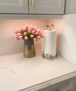 Inspire Me! Home Decor Gold Leaf Detailed Paper Towel Holder ( Available In 2 Sizes)