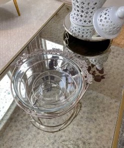 Inspire Me! Home Decor Jeweled Edge Bowl With Glass Insert (2 Colors)