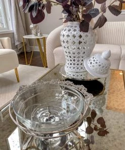 Inspire Me! Home Decor Jeweled Edge Bowl With Glass Insert (2 Colors)