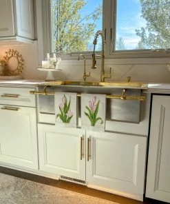 Inspire Me! Home Decor Pink Tulip Kitchen Towels (Set Of 2)