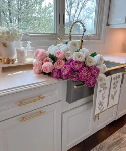 Inspire Me! Home Decor Real Touch Austin Rose (4 Colors) Floral Stems