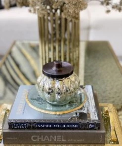 Inspire Me! Home Decor Glass Plate With Gold Border