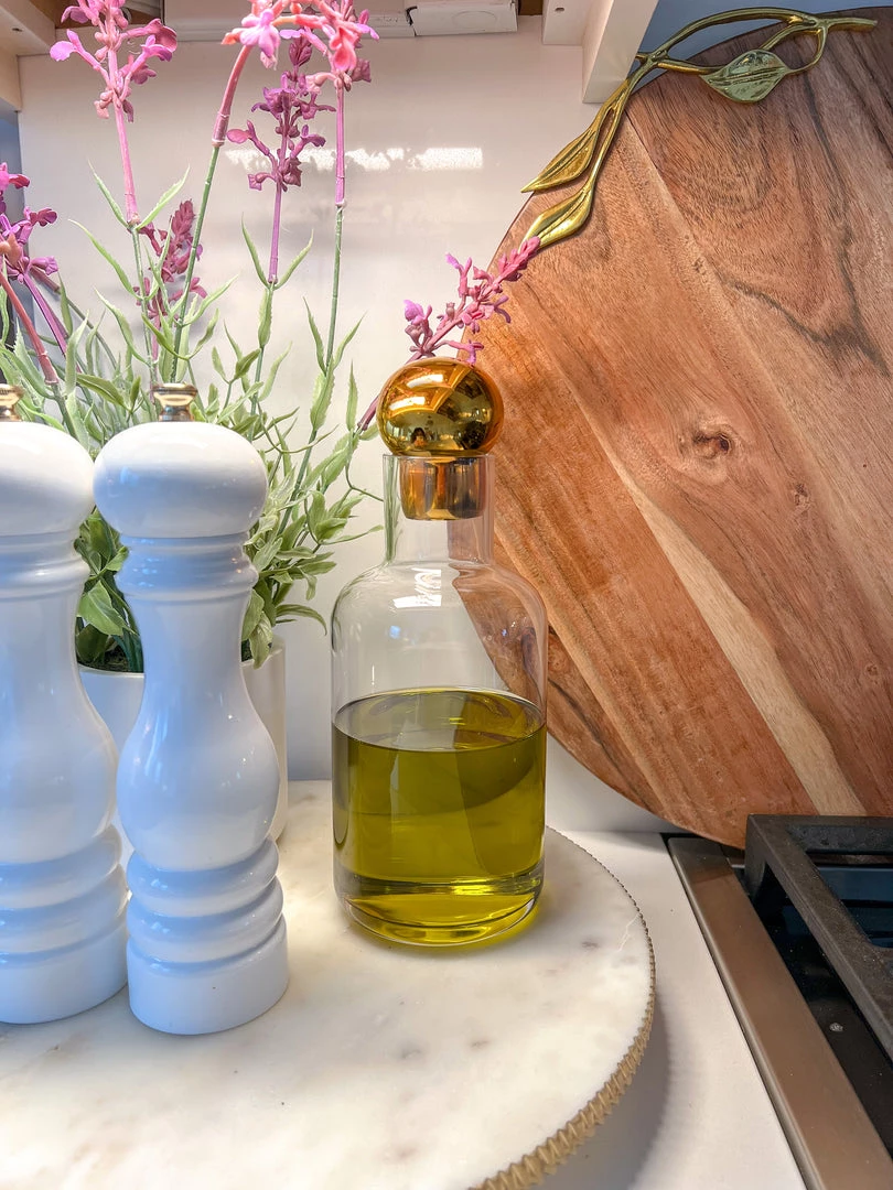 Inspire Me! Home Decor Decanter With Gold Round Top (2 Sizes)