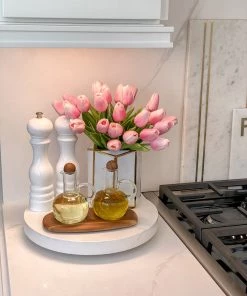 Inspire Me! Home Decor Oil & Vinegar Cruet Set W/ Acacia Tray