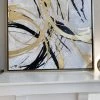 Inspire Me! Home Decor Metallic Gold And Black Abstract Wall Art