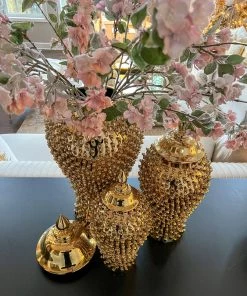 Inspire Me! Home Decor Gold Studded Ginger Jar (3 Sizes)