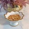 Inspire Me! Home Decor Gold And White Beaded Pedestal Bowl