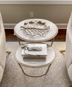 Inspire Me! Home Decor Silver Openwork Leaf Decor/Trivet