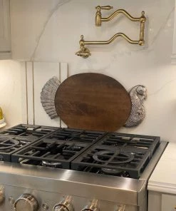 Inspire Me! Home Decor Silver Metal And Wood Turkey Tray