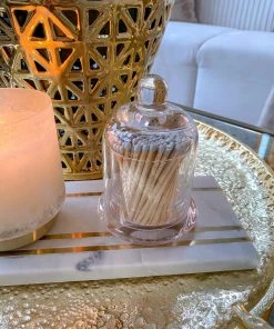 Inspire Me! Home Decor Glass Cloche With White Tip Matches